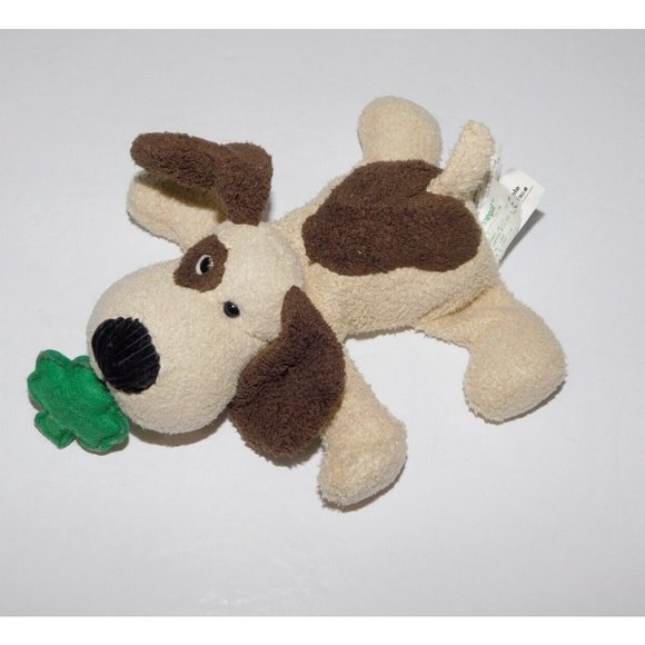 Russ Luv Pets Tan Brown Dog Donegal Irish Shamrock 5.5" Bean Bag Plush 20944 - Picture 3 of 6
